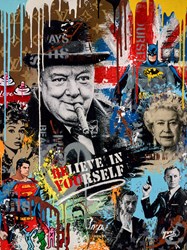 Believe in Churchill by Yuvi - Original Painting on Stretched Canvas sized 30x39 inches. Available from Whitewall Galleries